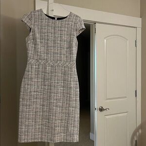 Chic Plaid Cap Sleeve Dress- Banana Republic